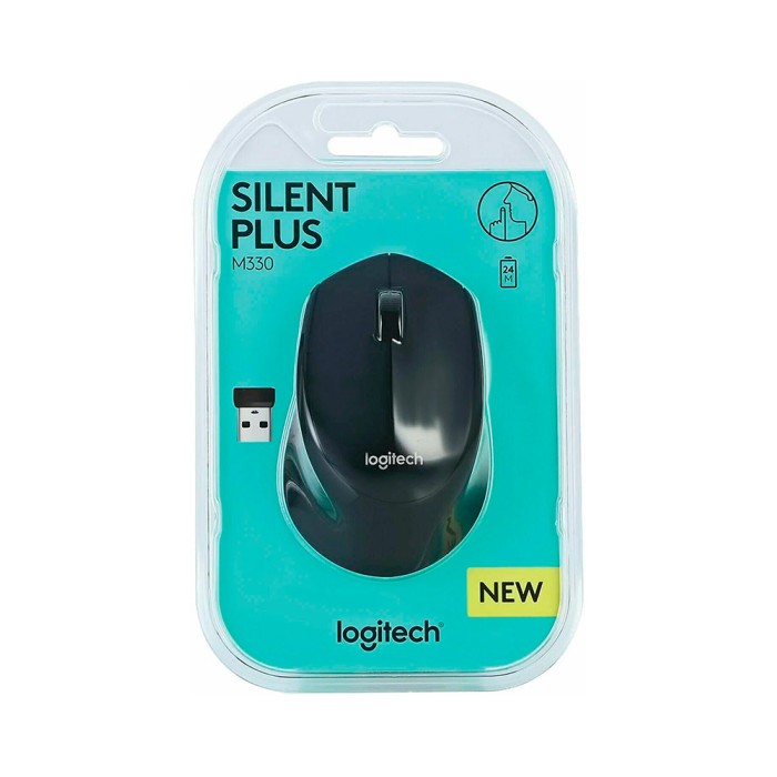 Logitech M330 Silent Plus Black, беспроводная мышь