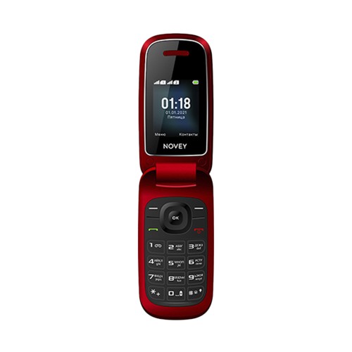 Novey 118 red, кнопочный телефон