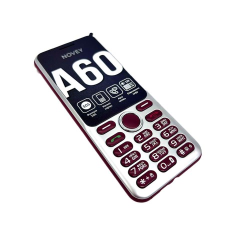 Novey A60 dark red, кнопочный телефон