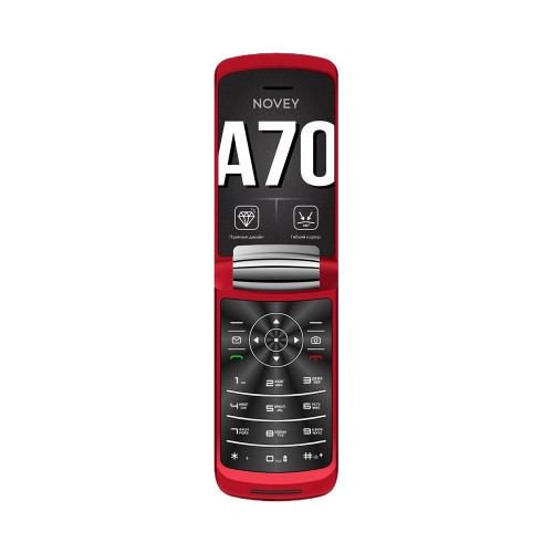 Novey A70R red, кнопочный телефон