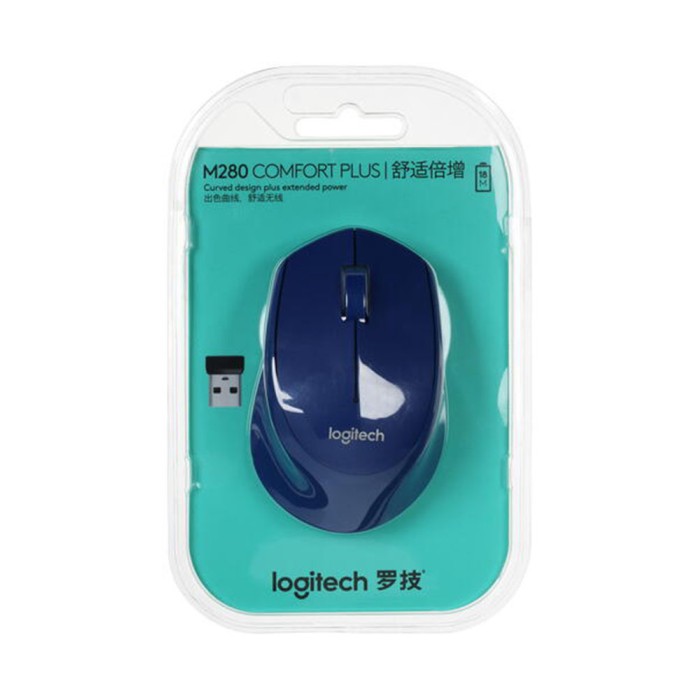 Logitech M280 Wireless Mouse blue, беспроводная мышь