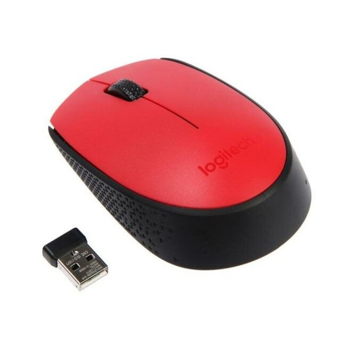 Logitech M171 Wireless Mouse red, беспроводная мышь