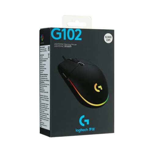 Logitech G102 LightSync RGB 6 Button Gaming Mouse black, проводная мышь