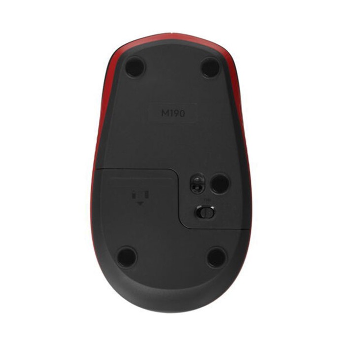 Logitech M190 Wireless Mouse red, беспроводная мышь