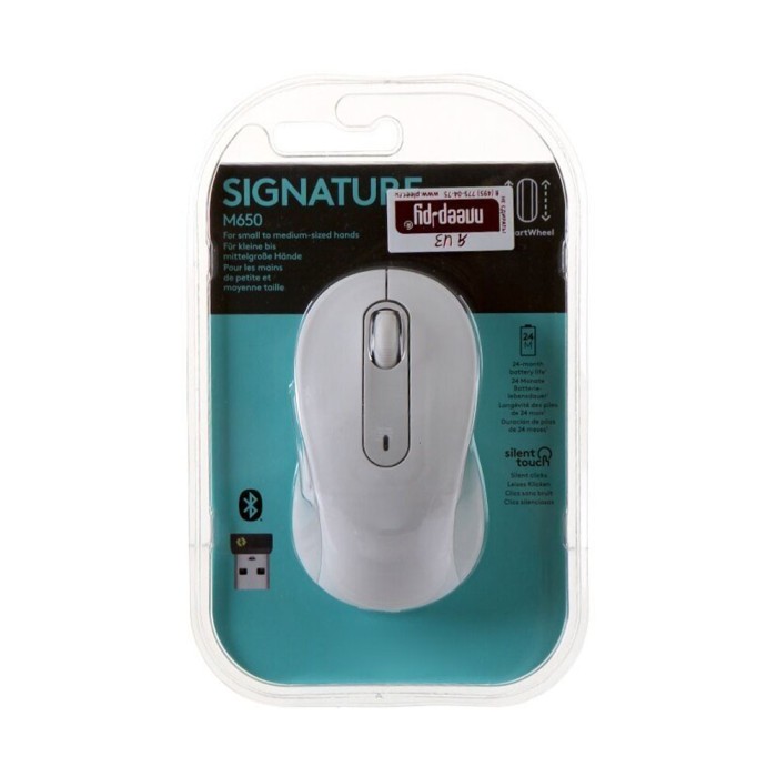 Logitech M650L Signature Bluetooth Mouse Off-white, беспроводная мышь