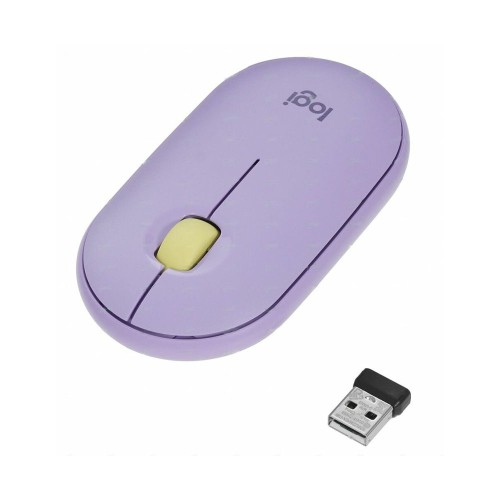 Logitech Pebble M350 Bluetooth Mouse Lavender lemonade, беспроводная мышь