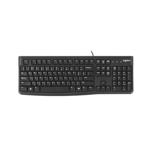 Logitech K120 Corded Keyboard Rus black, клавиатура проводная