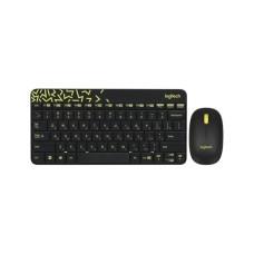 Logitech MK240 Nano Wireless Combo Rus Black/Chartreuse Yellow, комплект