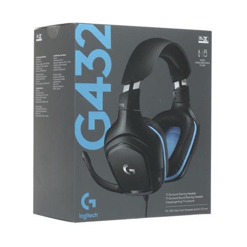 Logitech G432 7.1 Surround Sound Wired Gaming Headset, игровые наушники