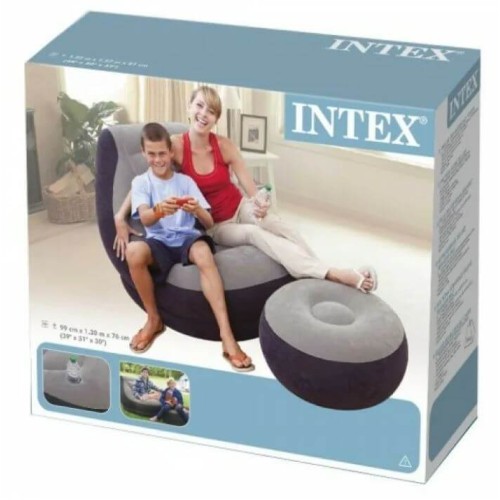 Intex Ultra Lounge 68564, надувное кресло с пуфиком