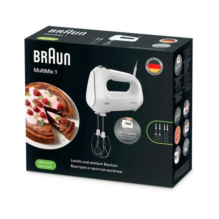 Braun HM1010 white, миксер