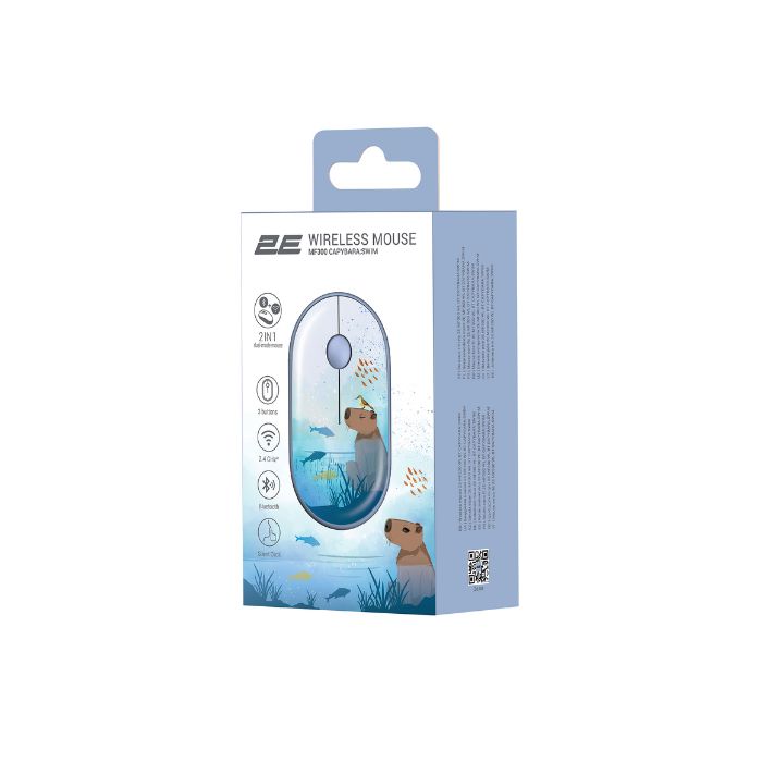 2E MF300 Silent WL BT CAPYBARA:SWIM, мышь