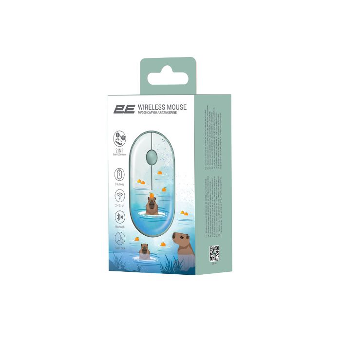 2E MF300 Silent WL BT CAPYBARA:TANGERINE, мышь