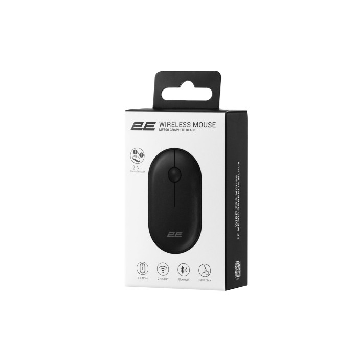 2E MF300 Silent WL BT Graphite black, мышь