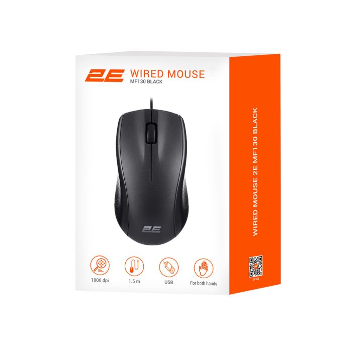 2E MF130 USB black, мышь