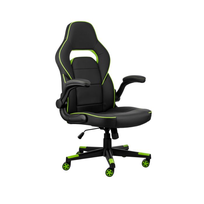 2E GAMING HEBI Black/Green, игровое кресло