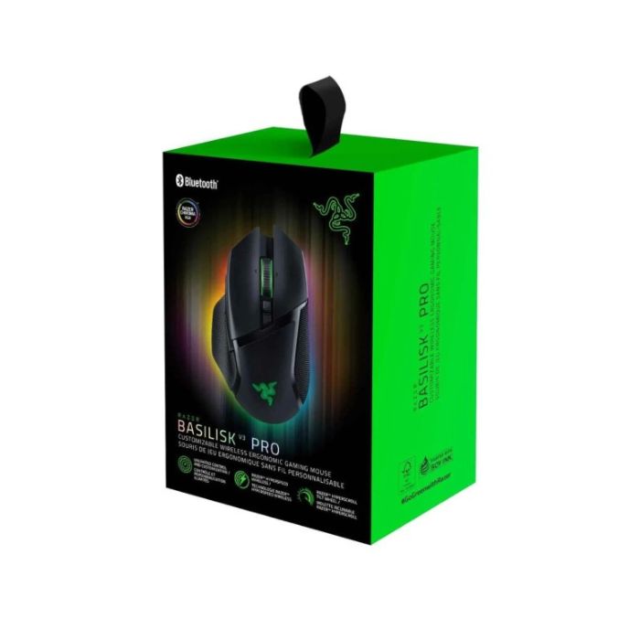 Razer Mouse Basilisk V3 Pro, RGB, USB-A/WL/BT, black, проводная мышь