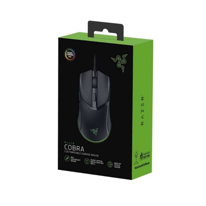 Razer Mouse Cobra, RGB, USB-A, black, проводная мышь