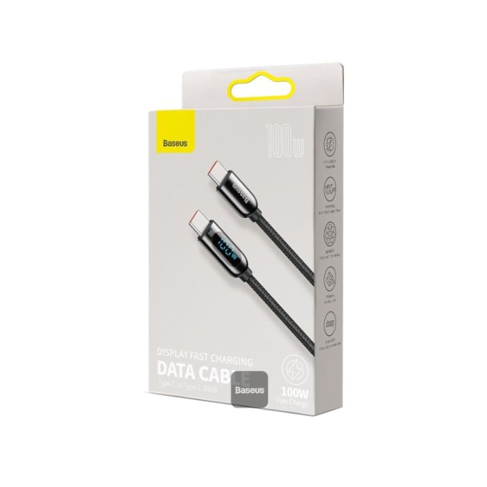 Baseus CATSK-B01 100W, black, кабель