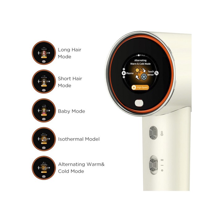 Uniorange Plasma High Speed Hair Dryer H6 White, фен