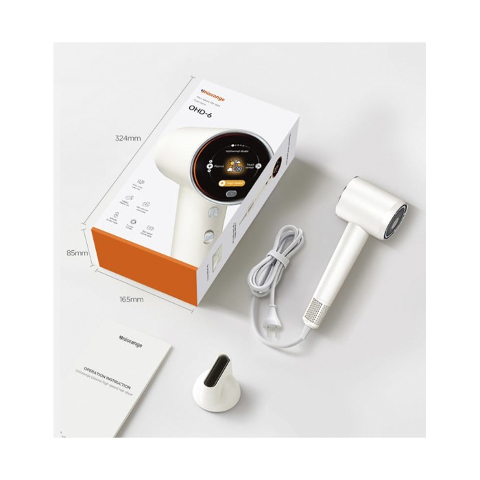 Uniorange Plasma High Speed Hair Dryer H6 White, фен