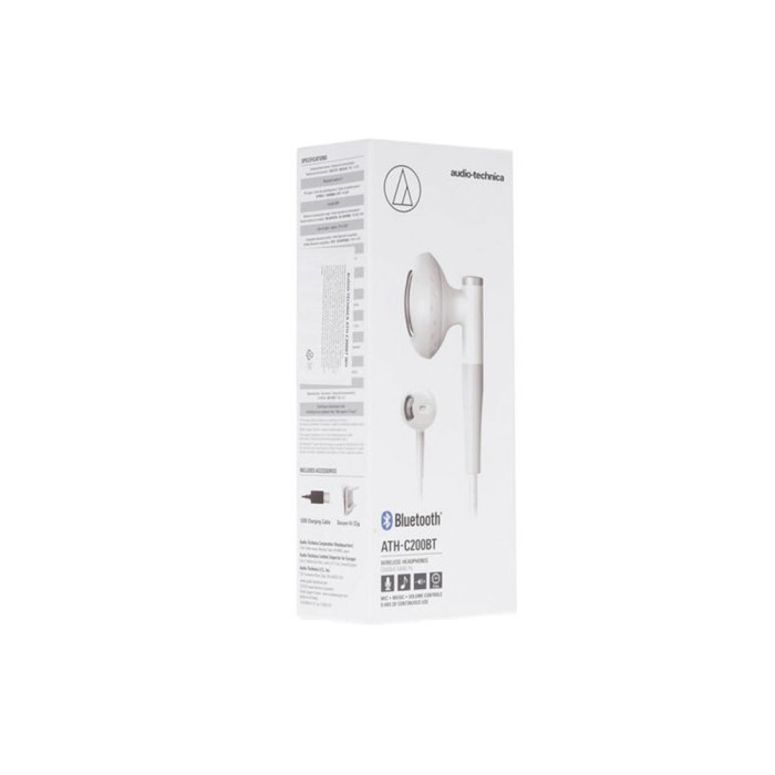 Audio-Technica ATH-C200BTWH, беспроводные наушники