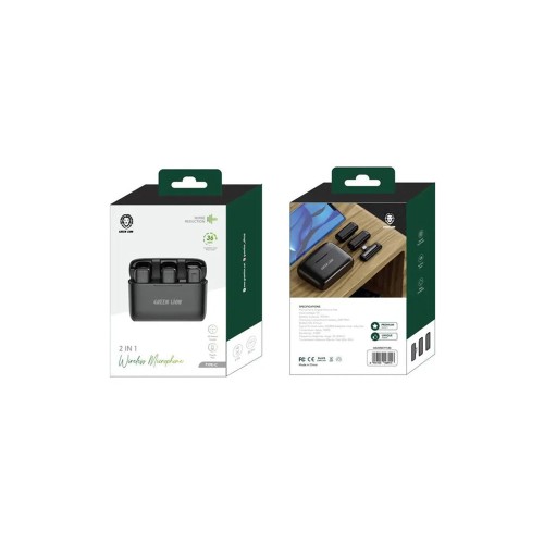 Green Lion 2 in 1 Wireless Microphone with (Lightning Connector), беспроводной микрофон 