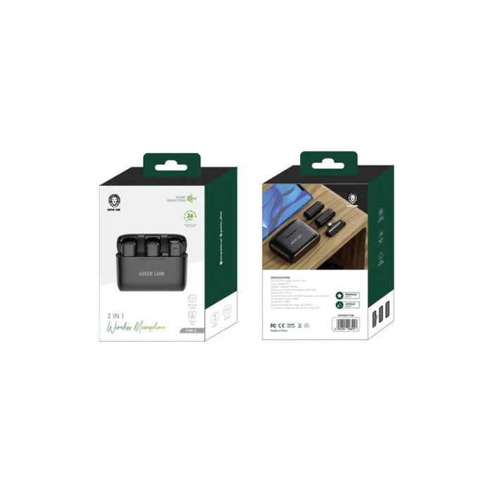 Green Lion 2 in 1 Wireless Microphone with (Lightning Connector), беспроводной микрофон