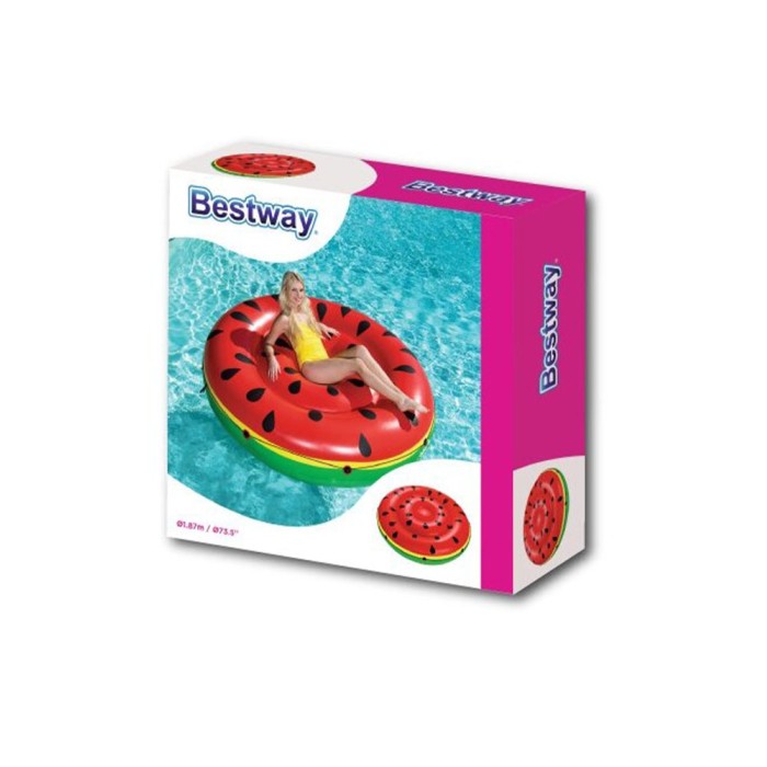 Bestway 43140 (188см, до 180кг) "Арбуз" надувной матрас для плавания
