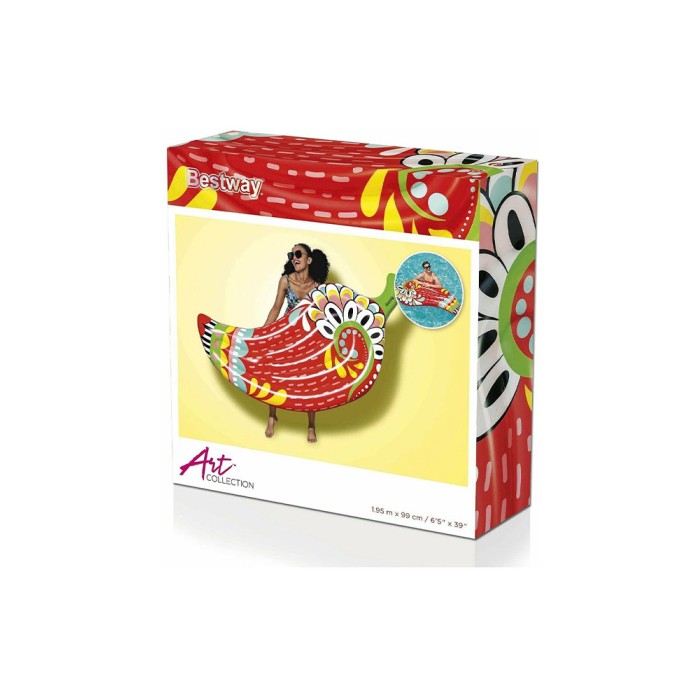 Bestway 43490 (195х99см, 90кг) "Фиеста Кокетливый" надувной матрас-плот для плавания