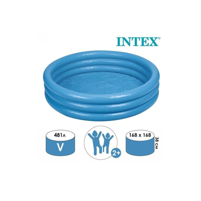 Intex 58446 "Синий кристалл", надувной бассейн для детей (168x38 см, 481 л)