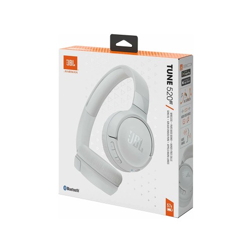 JBL Tune 520BT White, беспроводные наушники