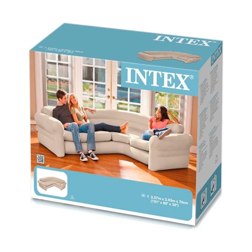 Intex 68575NP (257х203х76см) угловой надувной диван