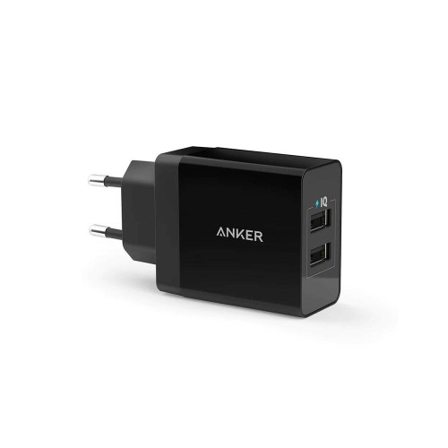 Anker 24W wall charger 2-Port EU Black зарядное устройство