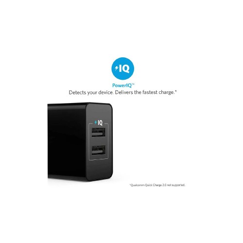 Anker 24W wall charger 2-Port EU Black зарядное устройство