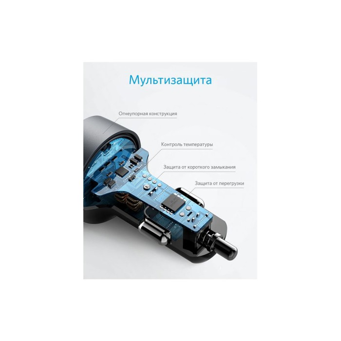 Anker PowerDrive PD+2 Black+Gray автомобильное зарядное устройство