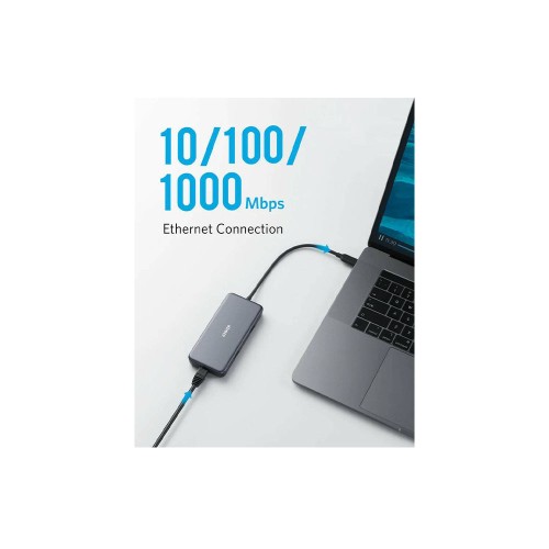 Anker PowerExpand+ 7-in-1 Usb-C PD Ethernet Hub Gray Usb-хаб