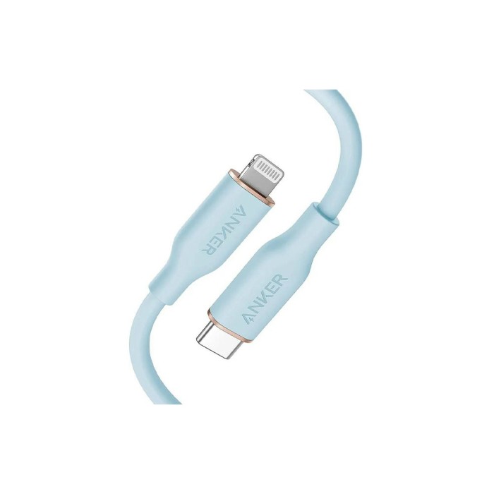 Anker PowerLine III Flow USB-C with lightning connector 3ft Blue Usb кабель