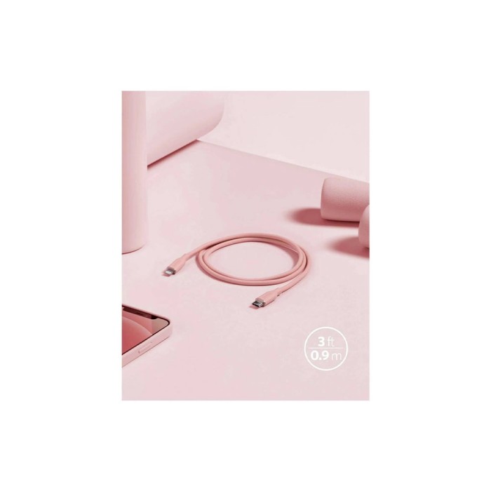 Anker PowerLine III Flow USB-C with lightning connector 3ft Pink Usb кабель