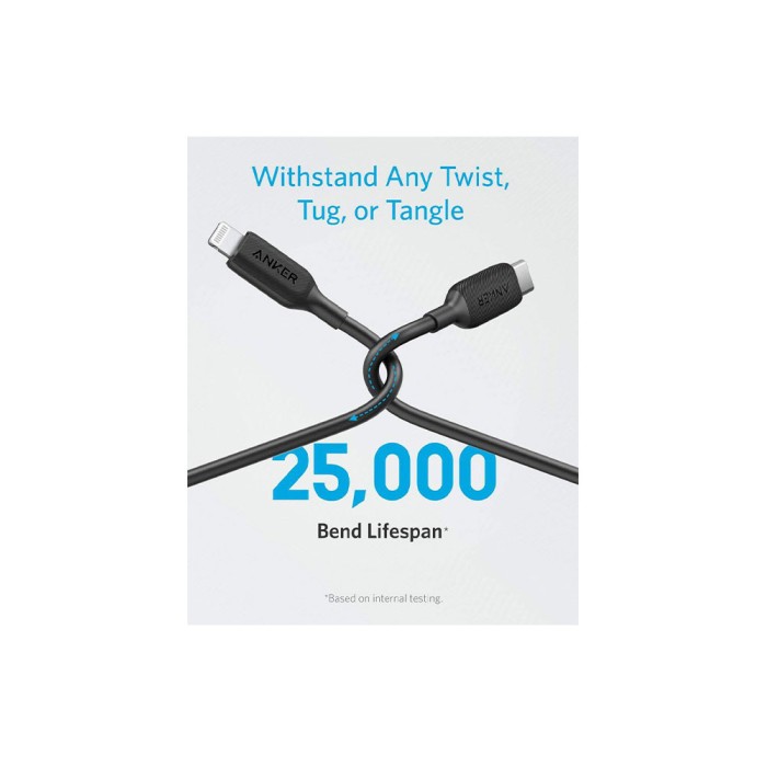 Anker PowerLine III USB-C to lightning 2.0 3ft Black Usb кабель