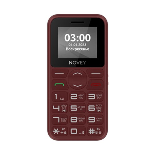 Novey B300 Dark Red, кнопочный телефон