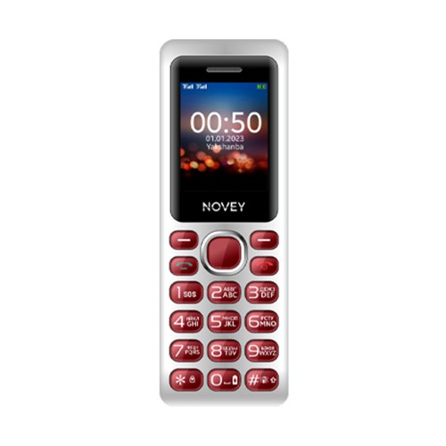 Novey M050 red, кнопочный телефон