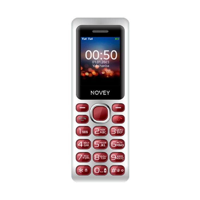 Novey M050 red, кнопочный телефон