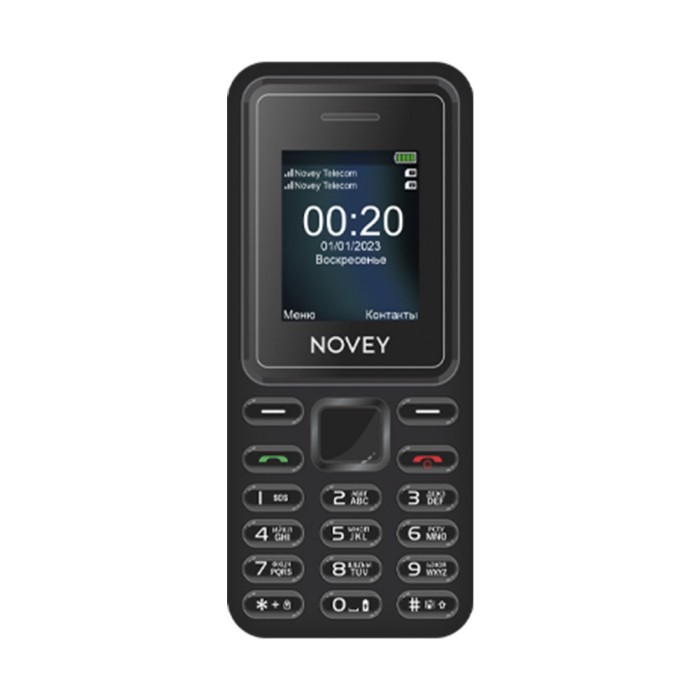 Novey P20i black yellow, кнопочный телефон