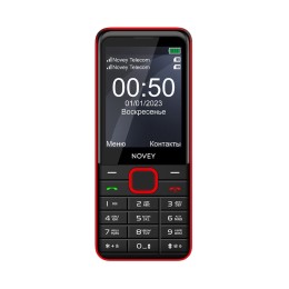 Novey P50 black red, кнопочный телефон