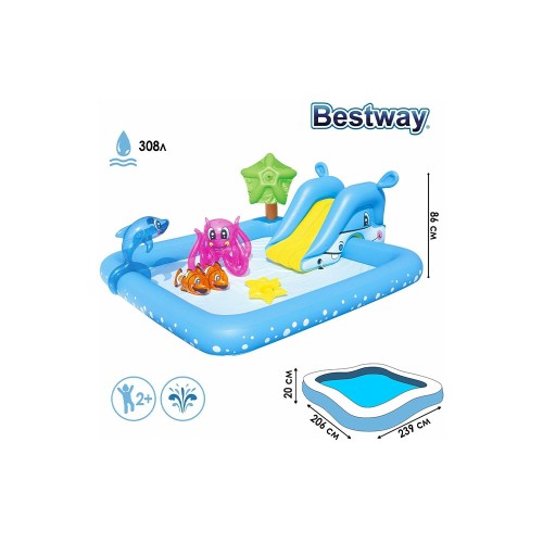 Bestway 53052, игровой центр "Аквариум" (239х206х86 см, 308 л)