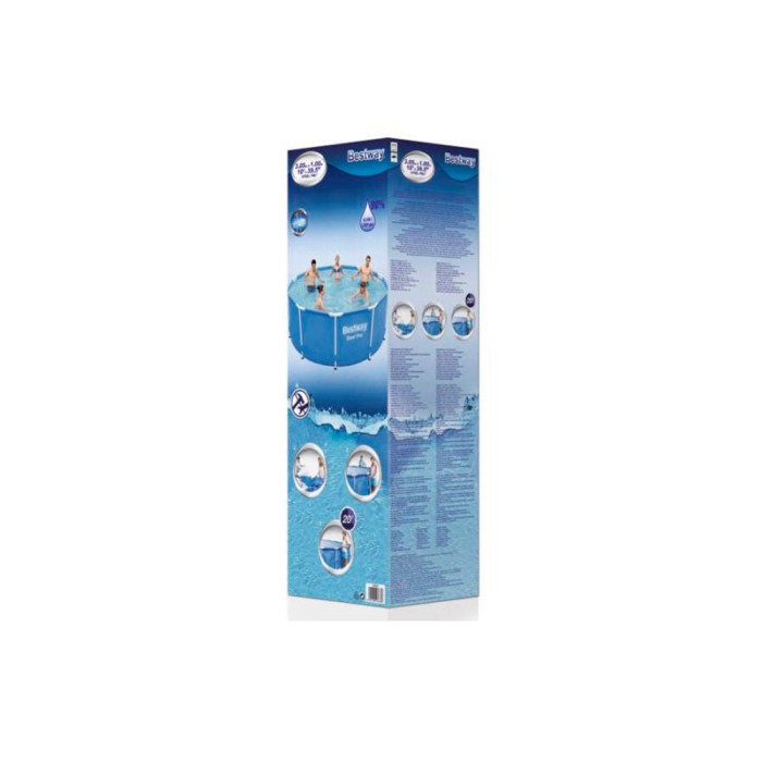 Bestway 5614S Steel Pro Max, каркасный бассейн с фильтр-насосом, лестница, (366х122см, 10250 л)