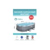 Bestway 56620 Power Steel, каркасный бассейн с фильтр-насосом, лестница, дозатор (427х250х100см, 7250 л)