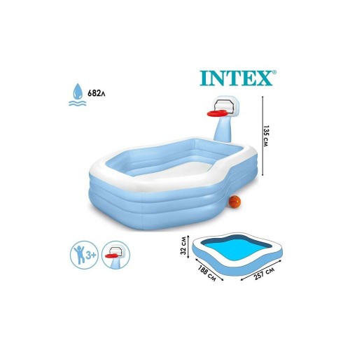 Intex 57183, игровой центр "Shootin' Hoops" (257х188х103 см, 790 л)