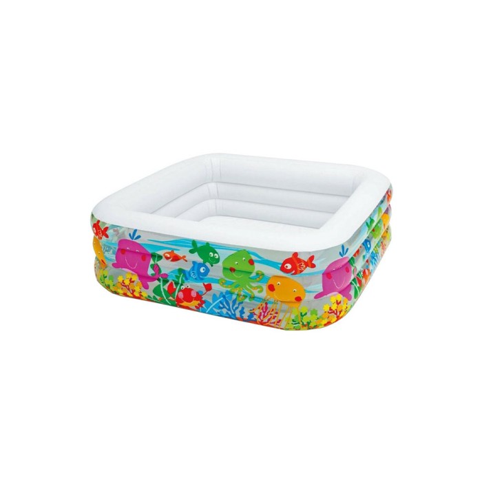 Intex 57471 "Аквариум", надувной бассейн для детей (159x159x50 см, 499 л)
